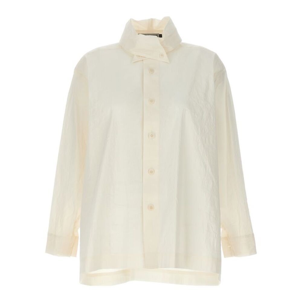 Issey Miyake White Fibers Women's Blouse